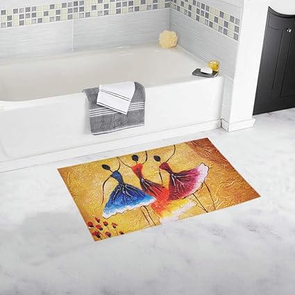 Happy More Custom Oil Painting Spanish Dance Non Slip Bathroom