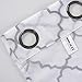 MIUCO White Sheer Curtains Embroidery Trellis Design Grommet Curtains 95 Inches Long for French Doors 2 Panels (2 x 37 Wide x 95
