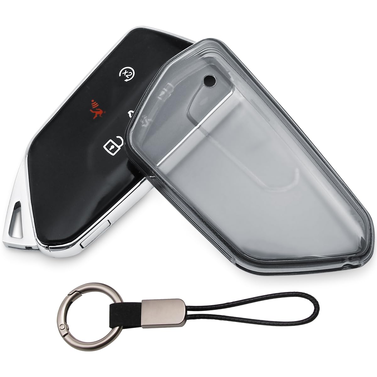 Photo 1 of MAIMOCCY Soft TPU Key Fob Case Compatible for Volkswagen Golf 8 MK8 ID4 ID3 MK8 GTI Skoda Octavia Smart Keyless Remote Key Chain Shell Cover Protect