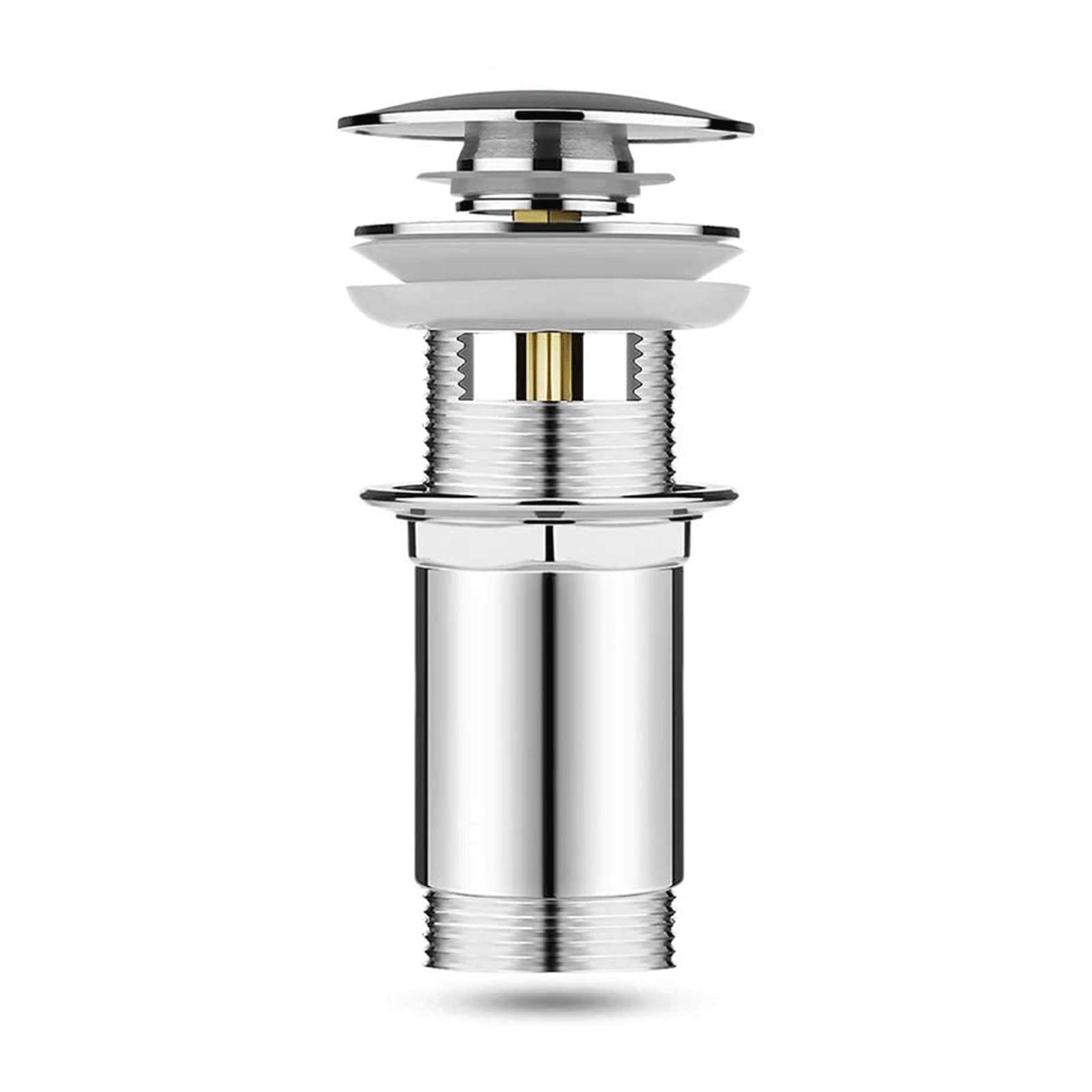 Wovier Bathroom Faucet Vessel Vanity Sink Pop Up Drain Stopper Overflow,Chrome