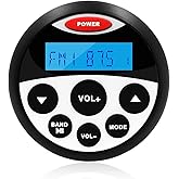 GUZARE Boat Marine Stereo Receiver Bluetooth - 45 x 4 Watts Audio AM FM Gauge Waterproof Radio Tuner Streaming for Boats Golf Cart ATV UTV and Spa Hot Tubs GR304
