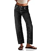 Cicy Bell Womens Straight Leg Stretchy Jeans High Waisted Front Seam Cropped Ankle Denim Pants with Pockets