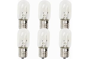 LUCLYYASYS Upgraded 10692 Microwave Bulb 110-130V Wide Voltage T7 E17 25W Compatible with GE Appliance Bulb Excellent Quality-1 Year QA (6pack)