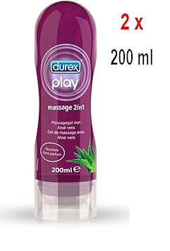 Durex Play 2in1 Massage & Gleitgel - Aloe Vera - 2er Pack (2 x 200 ml)