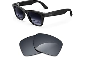 MAKCPOIMER Replacement Polarized Lenses Compatible with Ray-Ban Meta Wayfarer RW4006/(Gen 2) RW4012 50mm& RW4008 RW4012 53mm