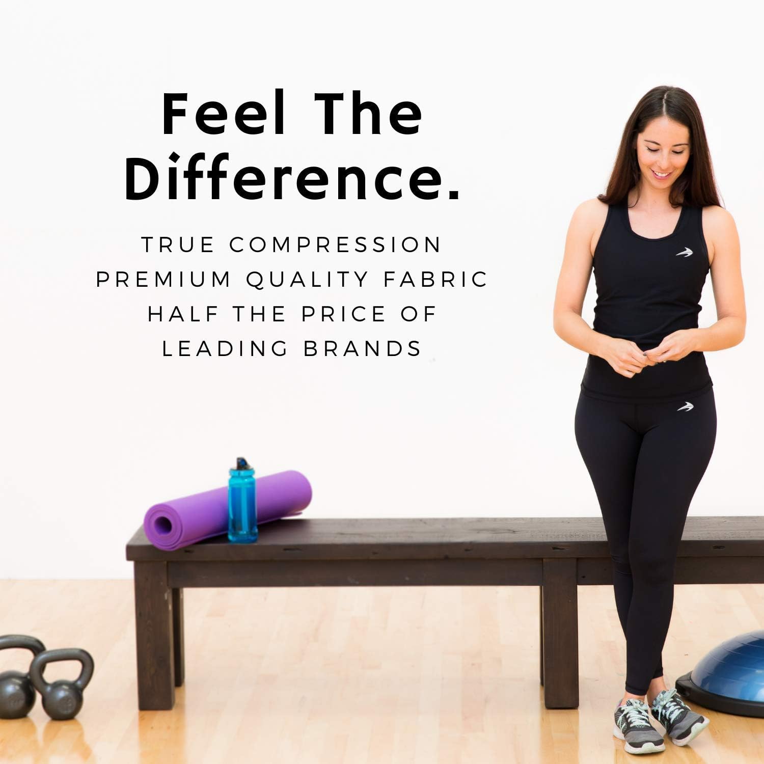 CompressionZ High Waisted Women's Leggings - Compression Pants for Yoga Running Gym & Everyday Fitness : Clothing