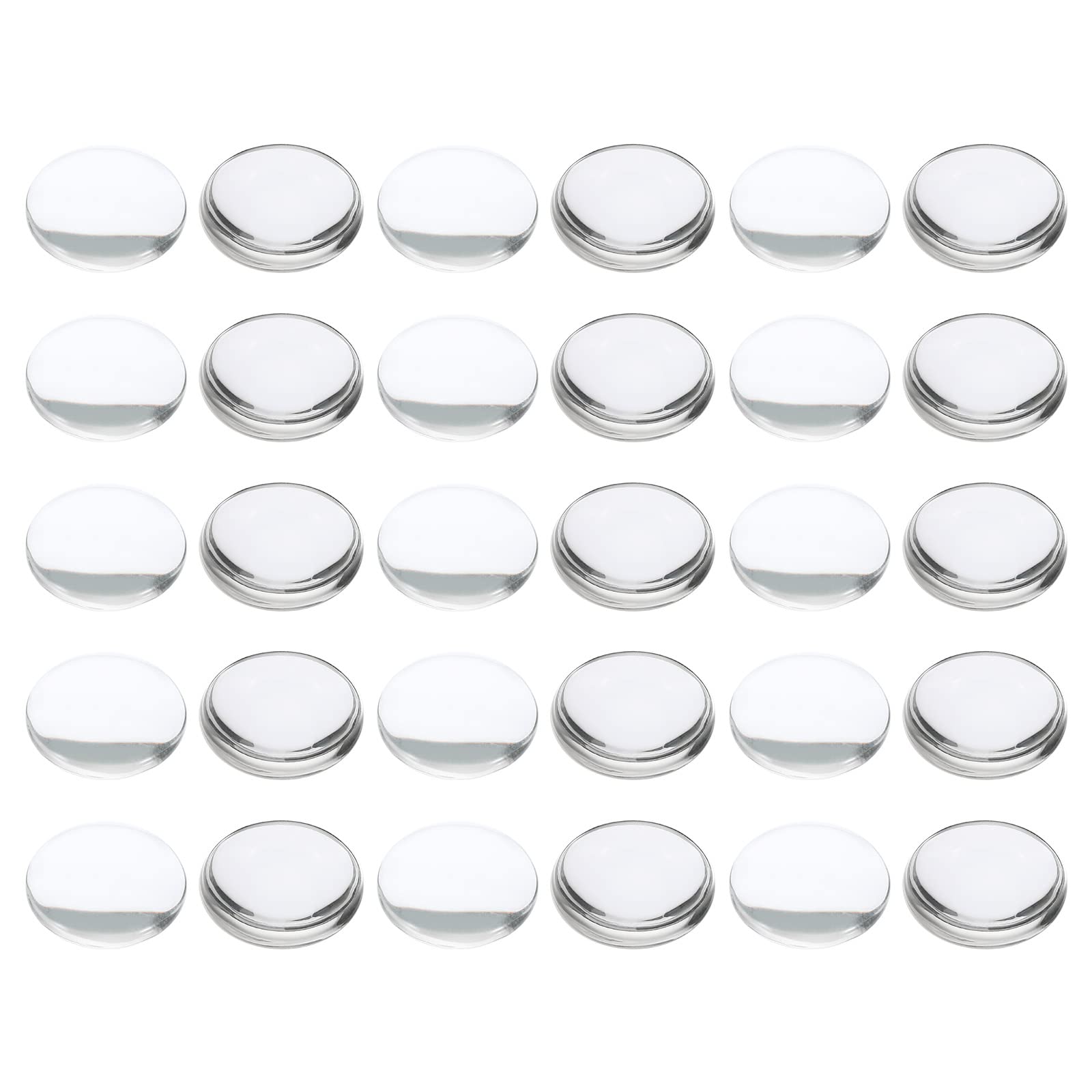 PATIKIL Transparent Glass Cabochons, 100Pcs 18mm Round Glass Dome Tiles for Photo Pendant Jewelry Making, Clear
