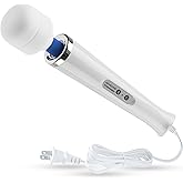 AEVEONE Wired Powerful Handheld Wand Massager, Strong Personal Vibration Massage for Sports Recovery, Back Muscle Aches, Whole Body Pain (White)