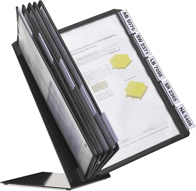 Durable VARIO Display Panel Desk Unit 10 A4 Panels Black