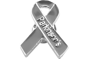 CENWA Parkinson's Awareness Grey Ribbon Enamel Pin Parkinsons Awareness Gift Gray Awareness Parkinsons Survivor Jewelry, 3 cm