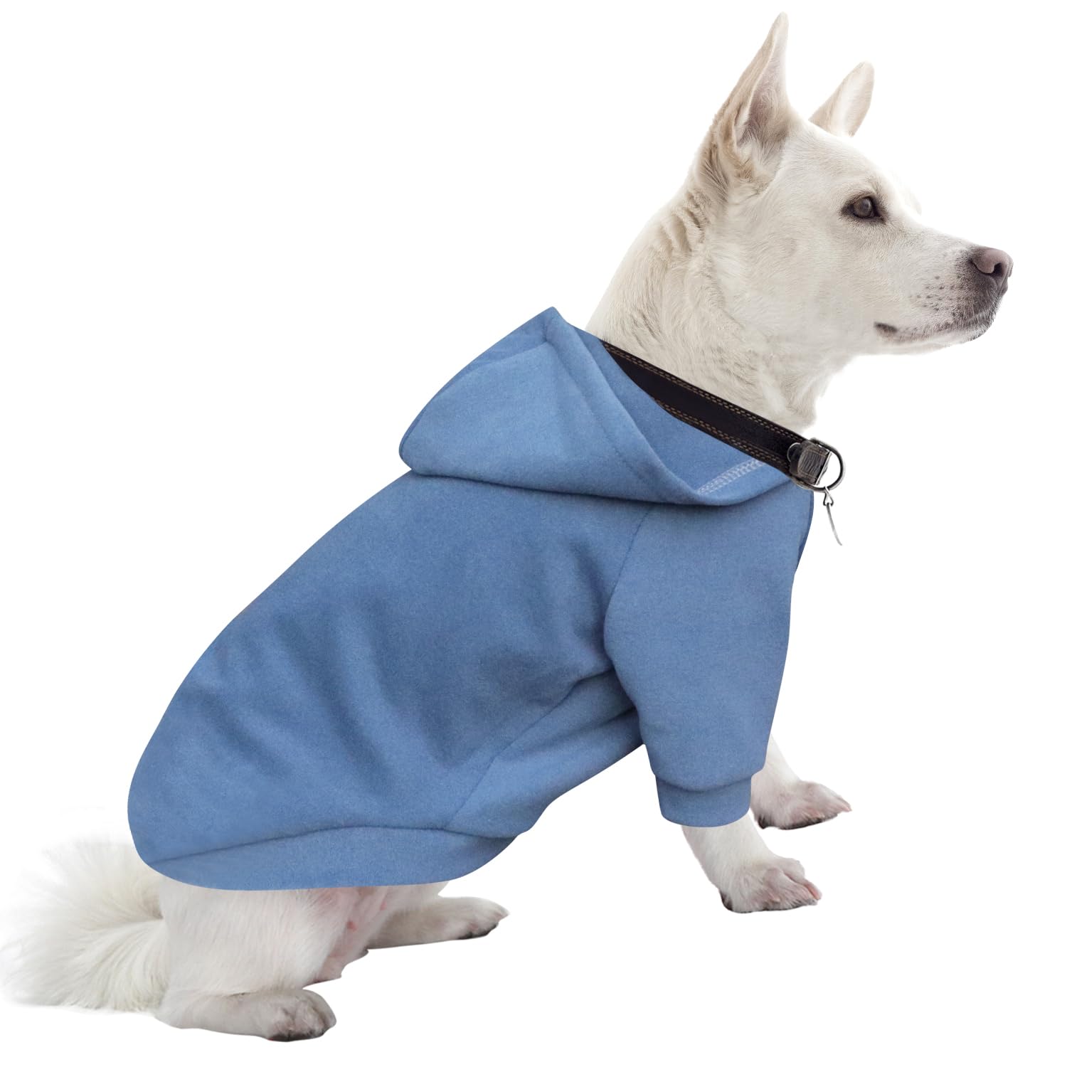 HuaLiSiJi Dog Hoodie Dog Sweatshirt Warm and Lightweight, With a Soft Texture, Elasticity Easy to Wear and Bright Colors (‎Haze Blue, L)