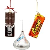 Kurt Adler 2.5-Inch Hershey Chocolate Ornament 3-Piece Set