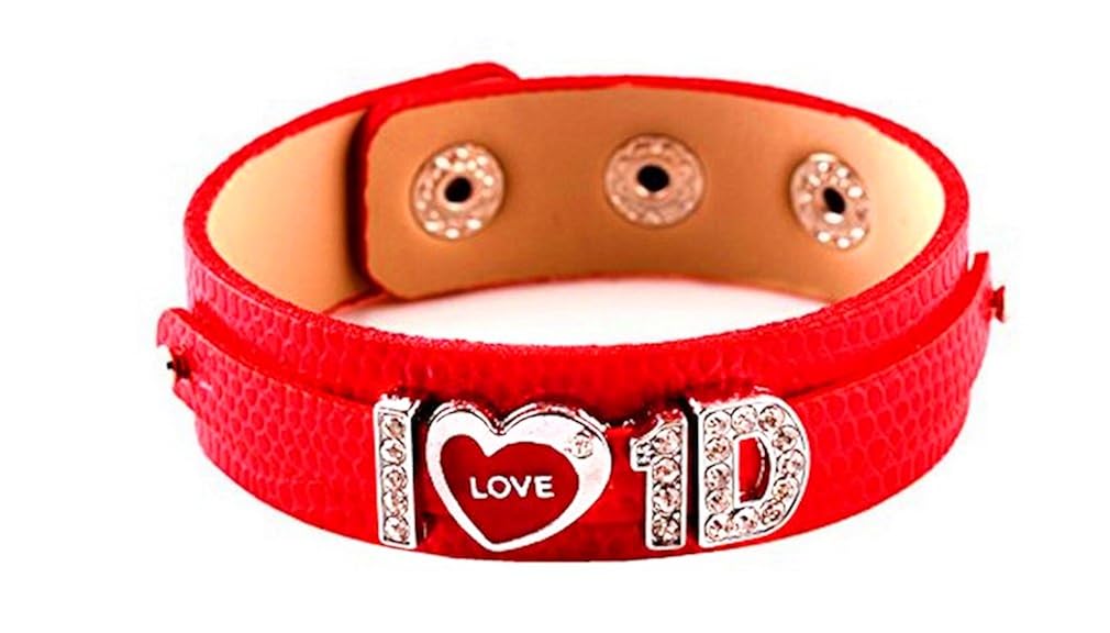 Edenkiss Hand Made Fashion One Direction Style Sport Bracelet New Style Red with Crystal 1D