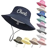 Personalized Baby Bucket Hat - Custom Embroidered Name Bucket Hat for Infant, UPF 50+ Sun Protection Wide Brim Toddler Hats