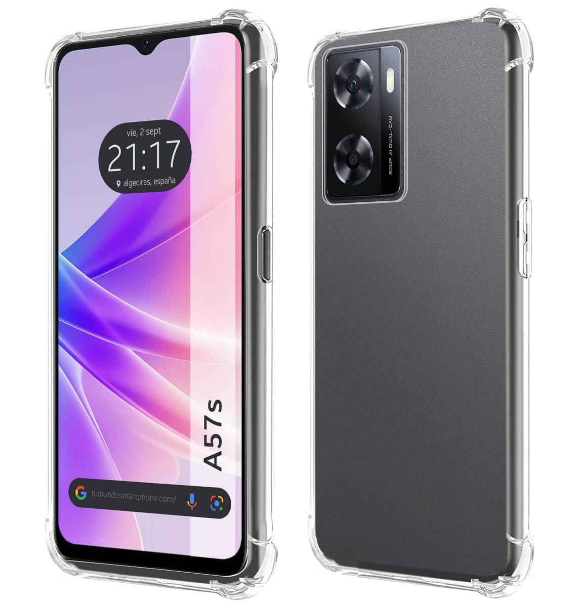 Transparent Anti-Shock Silicone Case for OPPO A57s