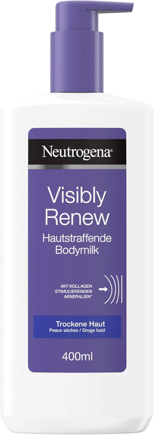 Neutrogena Norwegian Formula Body Lotion Visibly Renew Skin Firming Body Milk for Dry Skin 3 x 400ml, 400 ml (Pack of 3)