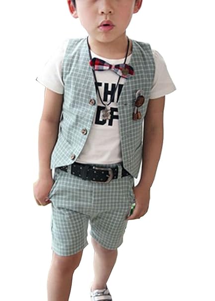Vdual 16 PCS Vestito Abito Completo Bambino Ragazzo Gilet   Pantaloni ...