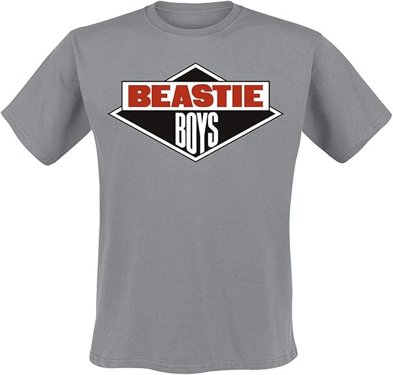 The Beastie Boys T Shirt Band Logo Official Mens Grey Amazon.co.uk Clothing