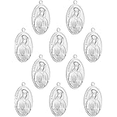 COTTVOTT St. Christopher/St. Joseph/St. Michael Archangel/St. Benedict/Our Lady Grace Guadalupe Medal Pendant for Rosary Necklace DIY Making Supplies Parts