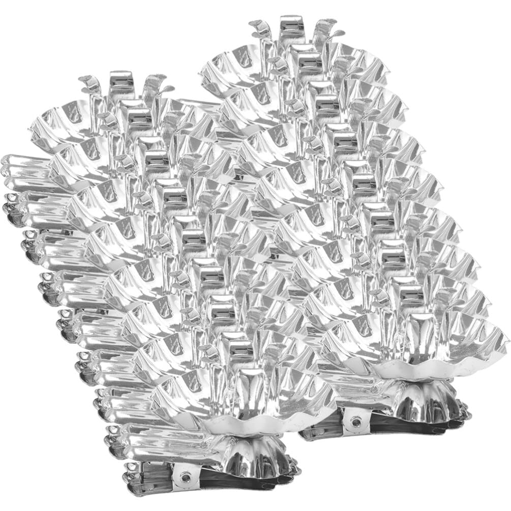 Garneck 36pcs Christmas Tree Candle Holder, Clip on Candle Holder for Christmas Tree Silver Tea Light Candle Holders