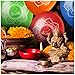 Kaba Flair Diwali Latex Balloons - Biodegradable - 12 Metallic Assorted Colors - Decoration for Diwali Holiday - 40 Balloons - with Festive Print - Celebrate with Hindu Friends & Family
