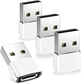 USB C Female to USB A Male Adapter 4 Pack
