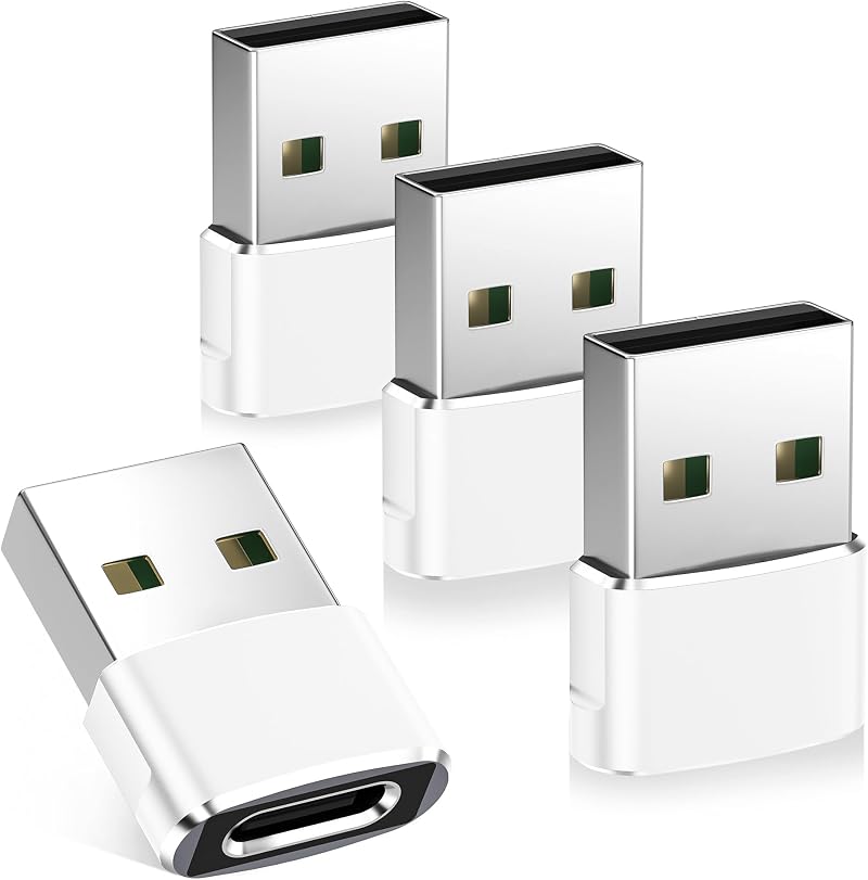 USB C Female to USB A Male Adapter 4 Pack