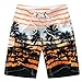 Aivtalk Coconut Tree Printing Beach Shorts Quick-Drying Board Shorts