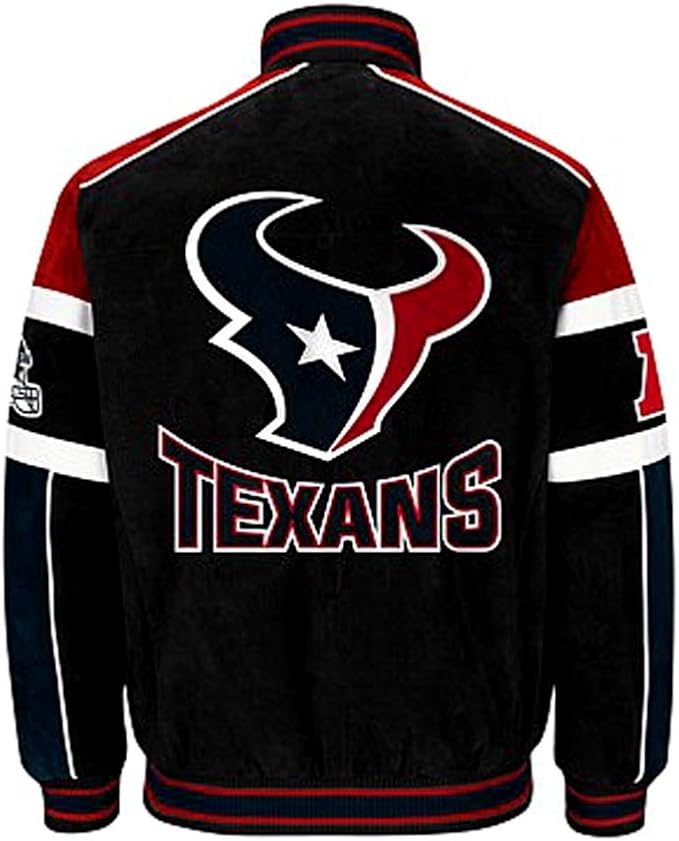 Houston Texans Suede Leather Jacket NFL Coat Sports