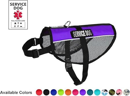 service dog harness purple