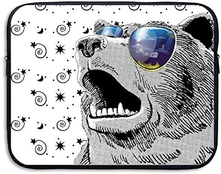 Summer Moon Fire Computer Bag Laptop Case Slim Sleeve Bag Bear Sunglasses Waterproof 13-15 Inch For IPad Air Macbook Pro Surface Book Notebook Ultrabook