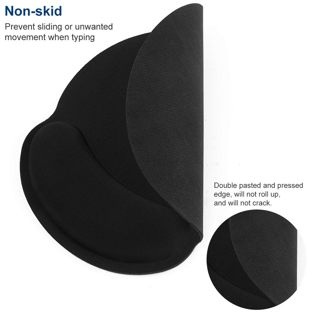 STURME Mouse Pad with Wrist Support Non-Slip Base Ergonomic Silicone Wrist Rest Use for Laptop, Home, Office