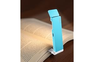 VTIGER Reading Light, USB Rechargeable Book Light for Reading in Bed,Foldable Clip-on LED Booklight, 3 Amber Colors & 4 Brightness Dimmable,Long Lasting Portable Bookmark Lamp for Book Lovers, Kids