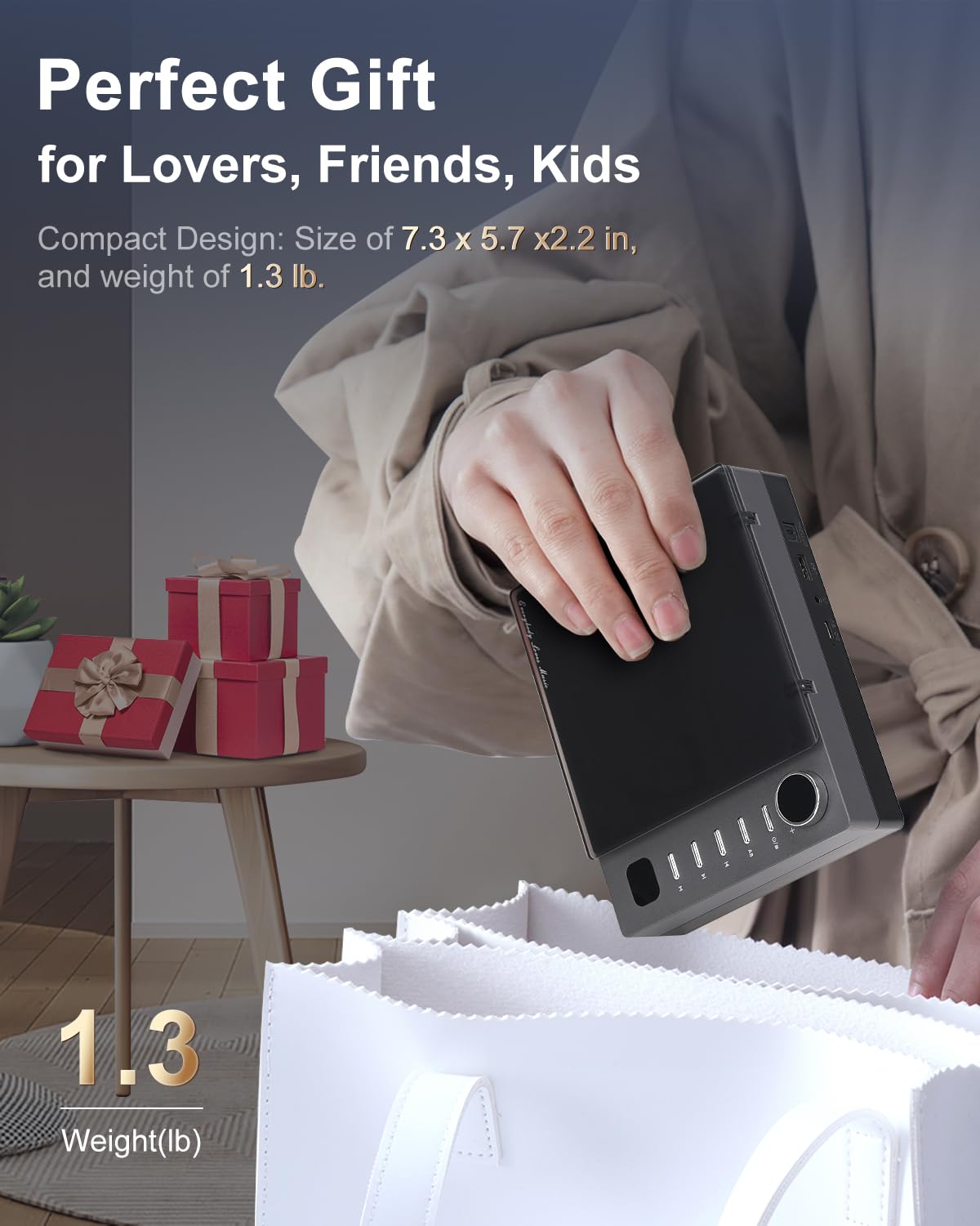 CD Player Portable, Leapwell Portable CD Player with Speakers Bluetooth Rechargeable, Small Compact Retro CD Players for Home, Personal Desktop CD Player with USB FM Black