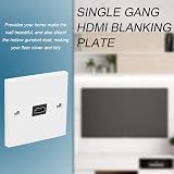 ACMEROTA HDMI Wall Plate Single Port Faceplate White ABS Home Office Theater view 5