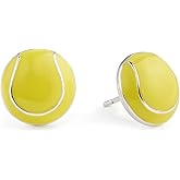 Tennis Ball Stud Earrings | Enamel Tennis Jewelry Gift for Women Players, Moms & Fans