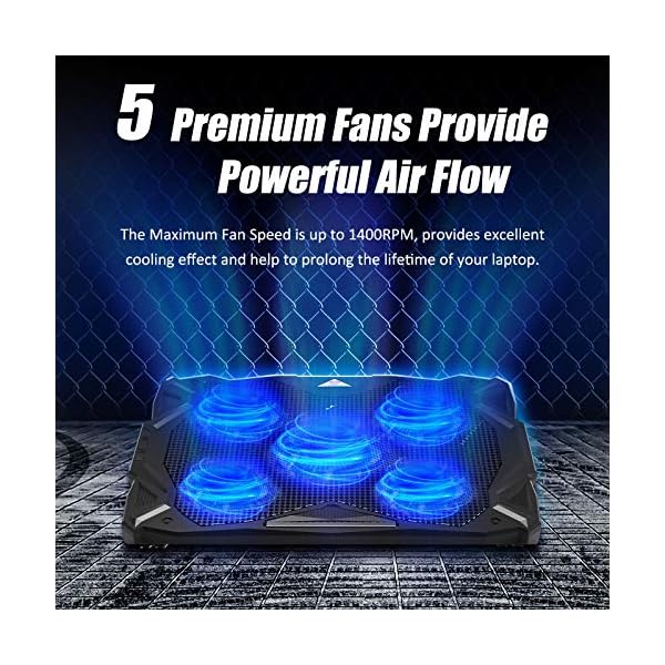 CP3-Laptop-Cooling-Pad-5-Quiet-Fans-Laptop-Cooler-Support-Up-to-173-Inch-Heavy-Duty-Notebook-Gaming-Laptop-Cooling-Stand-with-LED-Light-for-Gaming-Office-Work-from-Home-Blue CP3 Laptop Cooling Pad 5 Quiet Fans Laptop Cooler, Support Up to 17.3 Inch Heavy Duty Notebook, Gaming Laptop Cooling…