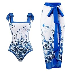 EFOGEP Bikini Sets for Women with Cover up, Retro