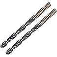 uxcell 2pcs Straight Shank Twist Drill Bits 7mm Gold Titanium & Black Nitride Coated High Speed Steel (HSS) 4341 with 7mm Shank for Stainless Steel Alloy Metal Plastic Wood