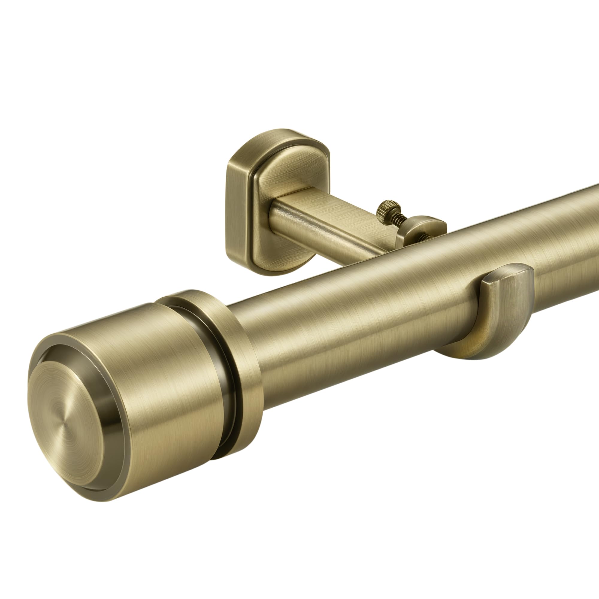 Photo 1 of 1 1/8 Inch Diameter Curtain Rods 72 to 144 Inches(6-12ft), Telescoping Heavy Duty Large Drapery Rod with Adjustable Aluminum Alloy Bracket, Solid End Caps for Windows Patio Decoration, Antique Bronze