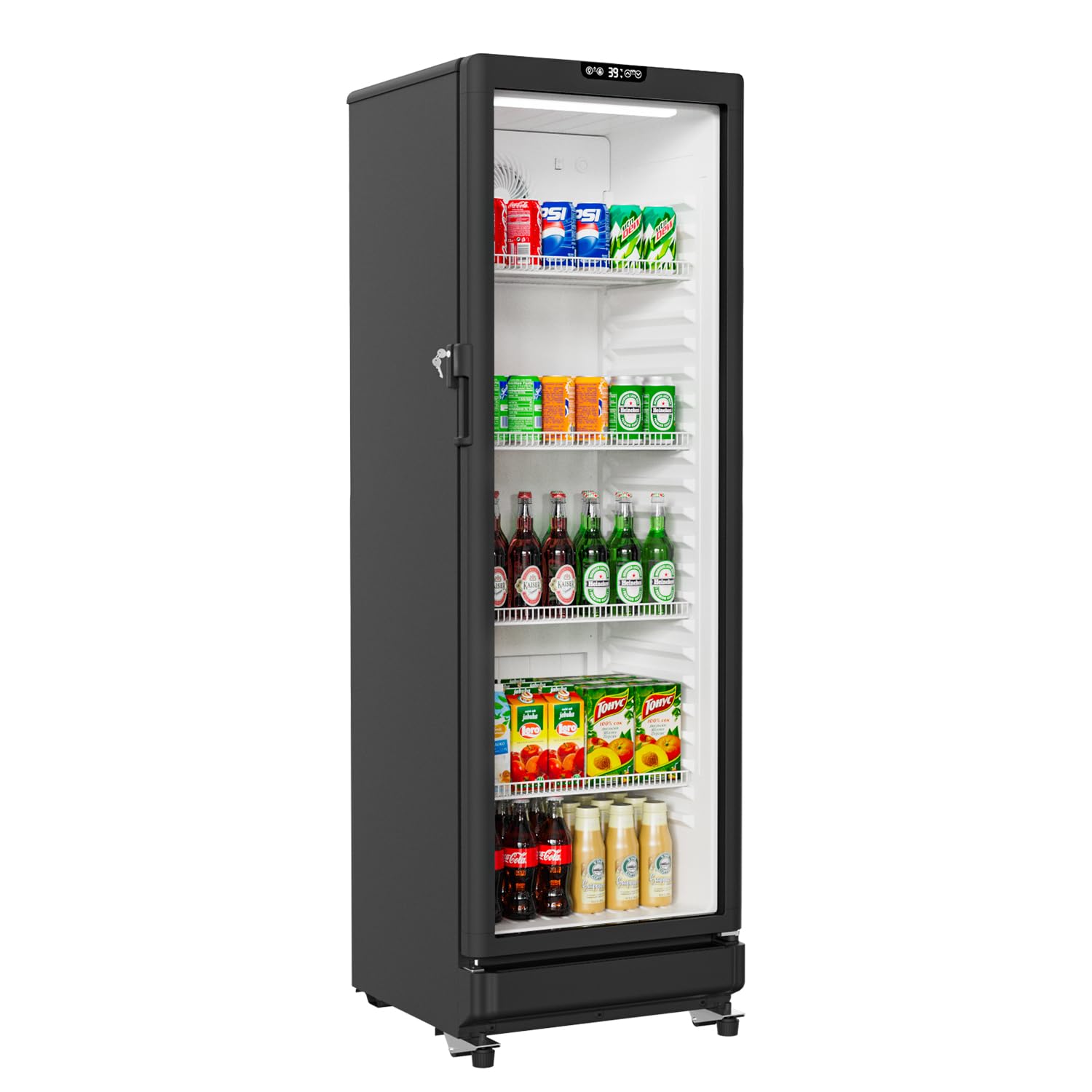 Photo 1 of ***PALLET TRUCK OR TRAILER PICKUP ONLY***
BEYOU Beverage Refrigerator, 8.5 cu. Ft Commercial Refrigerator Merchandiser with single Glass Door, Display Fridge for Living Room, Bar, Garage?Black?