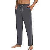 WiWi Viscose from Bamboo Mens Pajama Pants Soft Lounge Bottoms Sweatpants Sleep Pant Drawstring with Pockets S-XXL