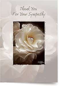 Designer Greetings Sympathy Thank You Cards | 8 Floral Tulip Note Cards With Envelopes | 3.5 X 5.25 Inches