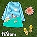Fiream Girls Crewneck Long Sleeve Dress(160Blue,5T/5-6YRS)