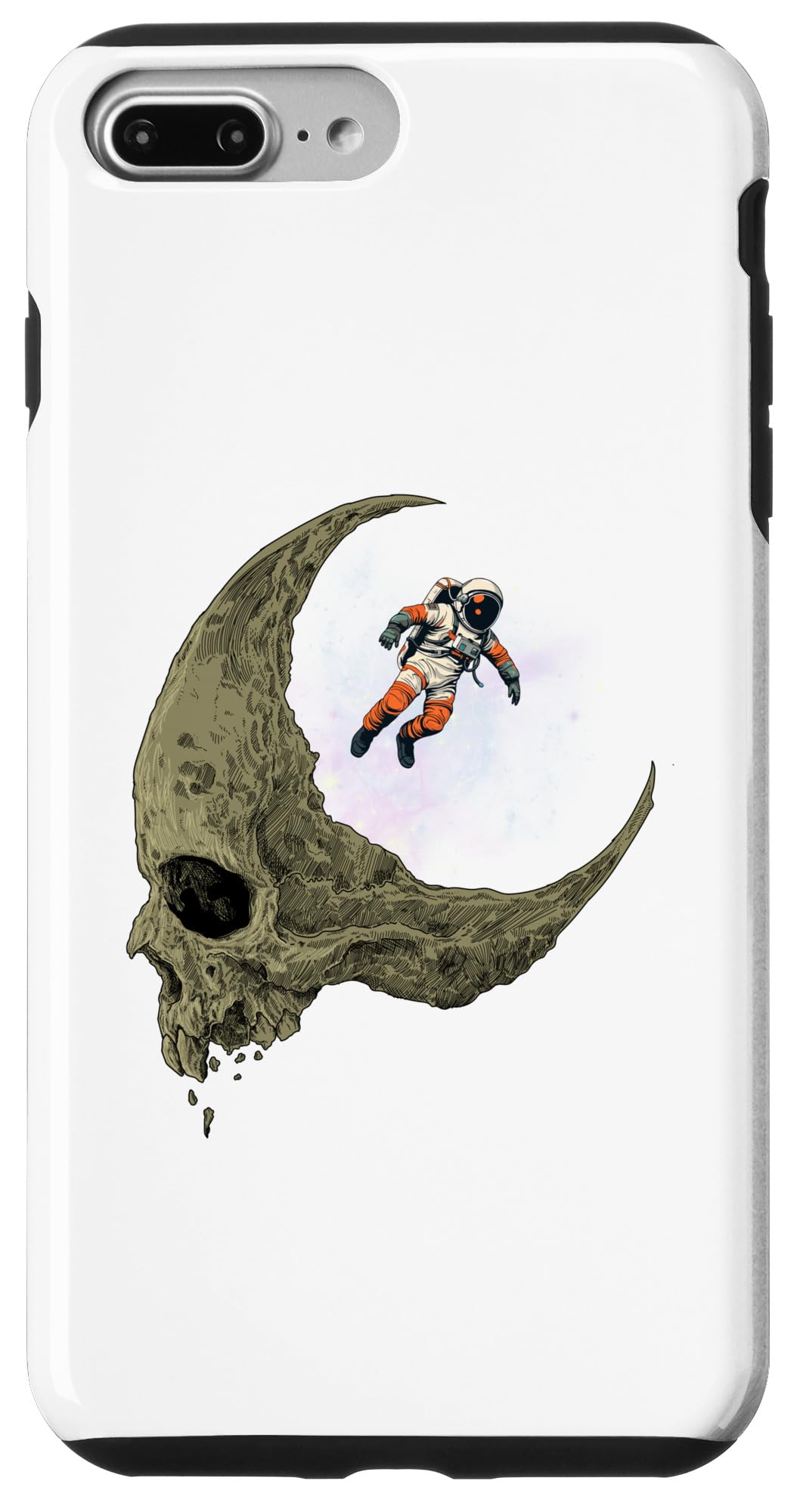 iPhone 7 Plus/8 Plus Astronaut on a Skull Planet in Outer Space Astronomy Space Case
