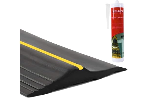 10 Ft Universal Garage Door Threshold Seal Bottom With 300ml Black Adhesive, Weatherproof Rubber Bottom Weather Stripping DIY