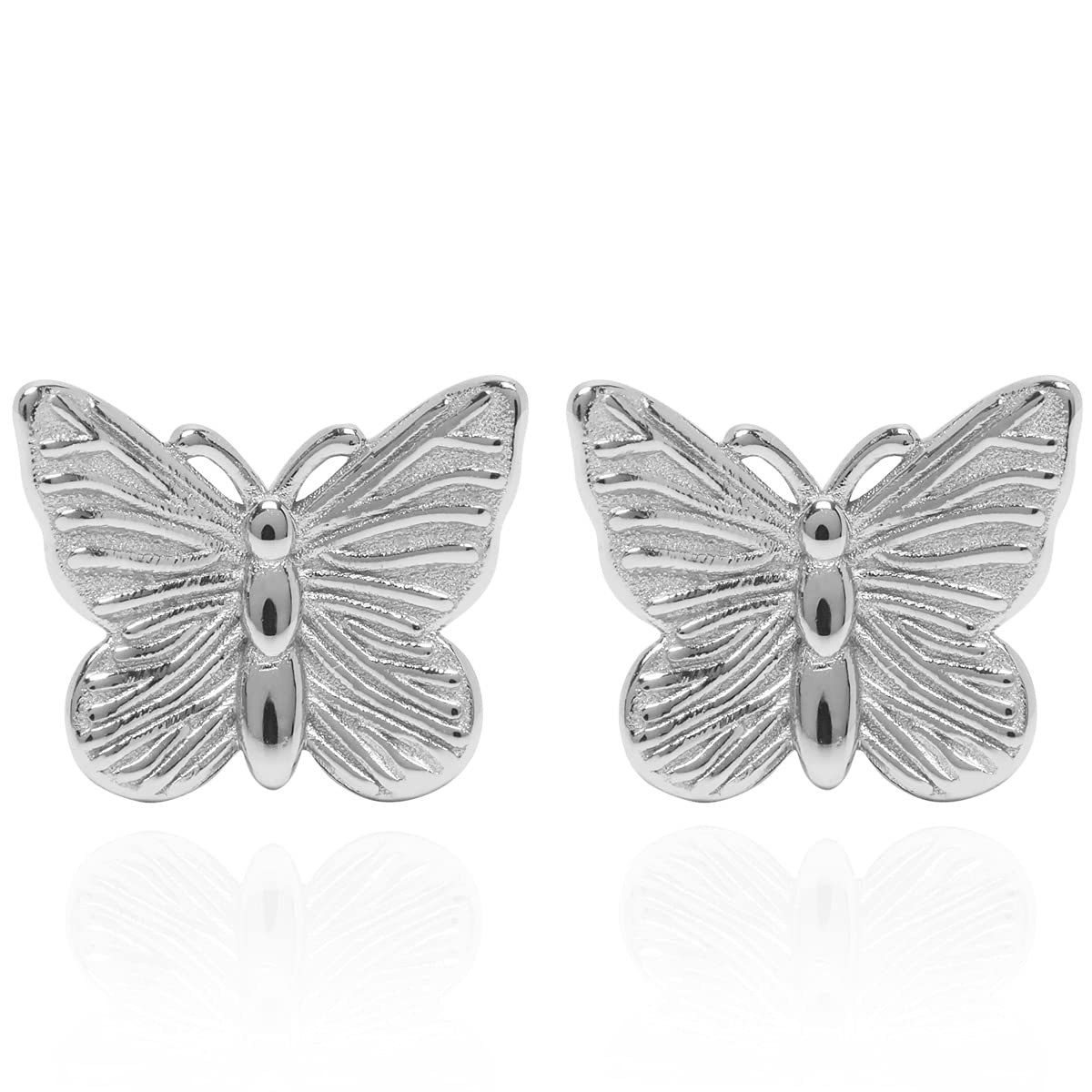 Annie Oak Womens 925 Silver Butterfly Stud Earrings