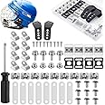 Hockey Helmet Repair Kit, Football Helmet Hardware Kit Hockey Helmet Replacement Accessories Parts Including R-Clips Rubber G