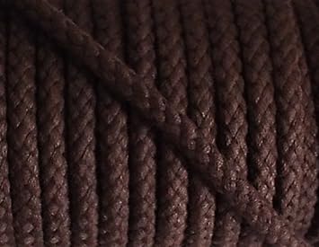5 m Baumwollkordel 6 mm dunkel braun