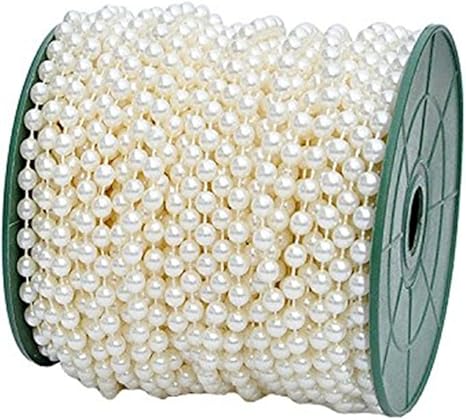 B S Feel 5mm Faux Pearl Beads Garland Pearl Bead Roll Strand For
